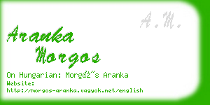 aranka morgos business card